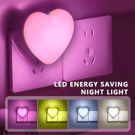 Love Heart Night Lights Plug into Wall - Heart Shape Nursery Nightlight with Light Sensors, Cute Soft LED Nightlight with Soft Warm Light for Bedroom, Nursery, Bathroom, Hallway (White).