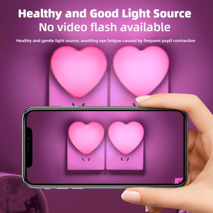 Love Heart Night Lights Plug into Wall - Heart Shape Nursery Nightlight with Light Sensors, Cute Soft LED Nightlight with Soft Warm Light for Bedroom, Nursery, Bathroom, Hallway (White).