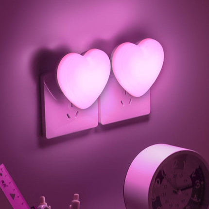 Love Heart Night Lights Plug into Wall - Heart Shape Nursery Nightlight with Light Sensors, Cute Soft LED Nightlight with Soft Warm Light for Bedroom, Nursery, Bathroom, Hallway (White).