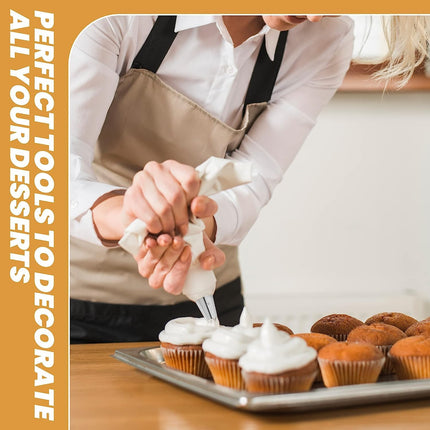 Large Icing Piping Tips Set 5PCS - Extra Large Icing Tips, Star Pastry Tips, French Star Tube, Plain Tube.