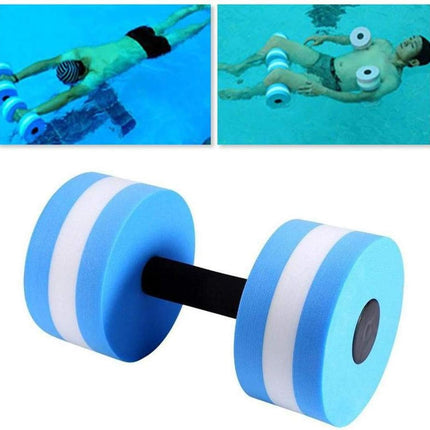Water Aerobics EVA Water Foam Floating Dumbbell Automatic Float Aquatic Barbell for Water Yoga Fitness and Pool Exercise.
