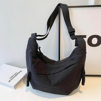 Crescent Bag for Women Men Nylon Crossbody Bags Multi-Pocket Sling Bag Roomy Hobo Bags Moon Bag Slouchy Dumpling Bag.