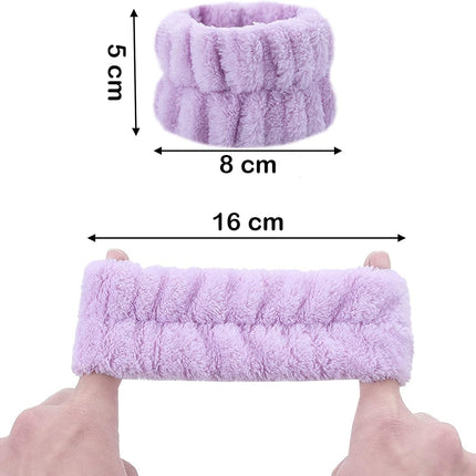 8PCS Wristbands for Washing Face, Microfiber Wrist Wash Bands, Towel Scrunchies Spa Face Wash Wristbands Prevent Water from Spilling Down Your Arms (4).