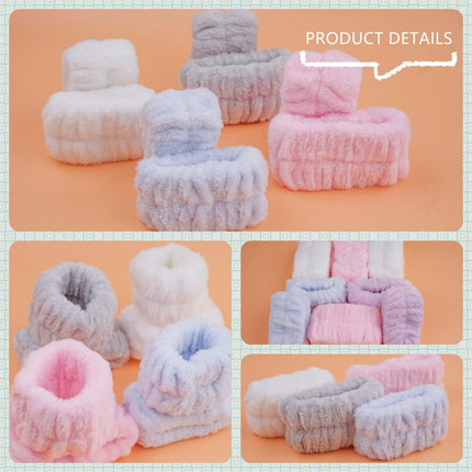 8PCS Wristbands for Washing Face, Microfiber Wrist Wash Bands, Towel Scrunchies Spa Face Wash Wristbands Prevent Water from Spilling Down Your Arms (4).