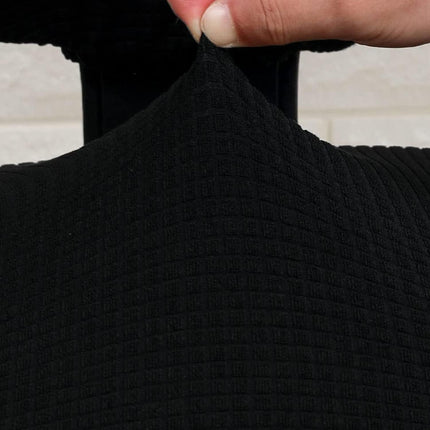 Office Chair Covers, Elastic Stretch Computer Chair Seat Slipcovers Super Fit Anti-dust Desk Seat Cover Spandex Removable Washable Kitchen Chair Protective Cover (Black).