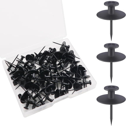 60 PCS Double Headed Picture Hanging Nails, Wall Hangers Without Nails, Thumb Tacks for Wall Hangings Picture, Renter Friendly Decor Push Pins for Tapestry Frame Art.