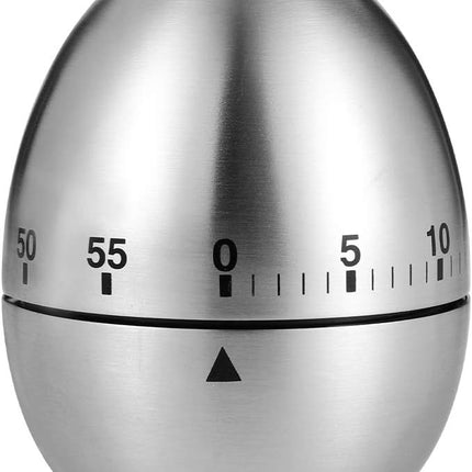 Egg Timer, Classic Egg Shaped Cooking and Baking Countdown Alarm, Manual Mechanical Timer with Loud Alarm for Kids Elderly, Home Use Kitchen Cooking Timer 0-60 Minutes, no Batteries Required.