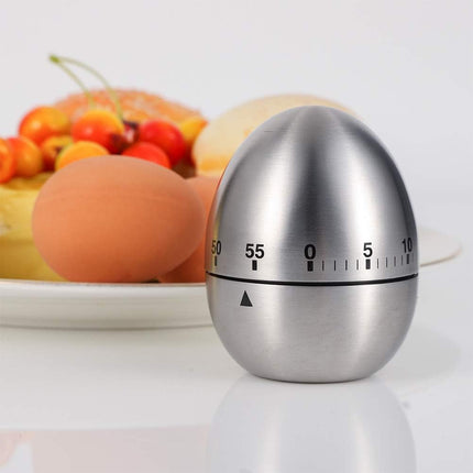 Egg Timer, Classic Egg Shaped Cooking and Baking Countdown Alarm, Manual Mechanical Timer with Loud Alarm for Kids Elderly, Home Use Kitchen Cooking Timer 0-60 Minutes, no Batteries Required.