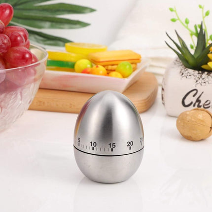 Egg Timer, Classic Egg Shaped Cooking and Baking Countdown Alarm, Manual Mechanical Timer with Loud Alarm for Kids Elderly, Home Use Kitchen Cooking Timer 0-60 Minutes, no Batteries Required.
