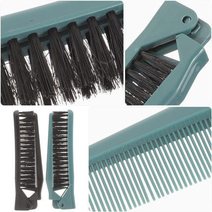 2Pcs Small Double Folding Hair Brush： Hair Styling Salon Brush Comb Folding Comb Double Use Comb for Curly And Straight Hair.