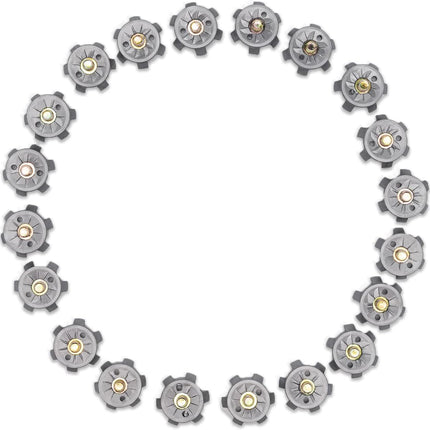Golf Shoe Spikes Cleat Metal Thread Screw 6mm Dia, 20 Count & 1 Wrench.