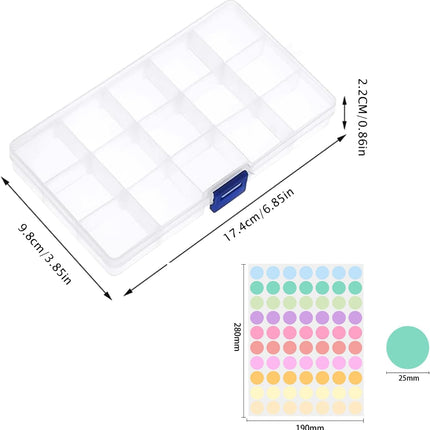 6-Pack Plastic Organizer Box, Clear Storage Containers with Adjustable Dividers, Tackle Box, Craft Storage Organizer, Bead Organizer Box for Jewelry, Small Parts, and Tools.