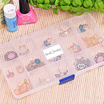 6-Pack Plastic Organizer Box, Clear Storage Containers with Adjustable Dividers, Tackle Box, Craft Storage Organizer, Bead Organizer Box for Jewelry, Small Parts, and Tools.