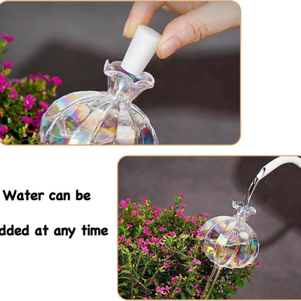3 PCS Self Plant Watering Globes Insert, Clear Glass Watering Bulbs with Removable Sealing Plug, Plant Waterer for Indoor & Outdoor Plants Flowers (5 oz).