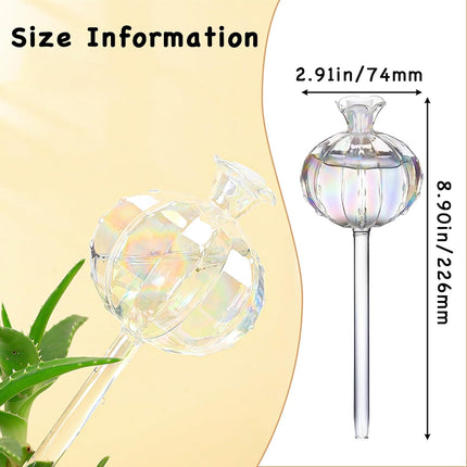 3 PCS Self Plant Watering Globes Insert, Clear Glass Watering Bulbs with Removable Sealing Plug, Plant Waterer for Indoor & Outdoor Plants Flowers (5 oz).