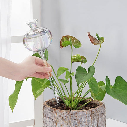 3 PCS Self Plant Watering Globes Insert, Clear Glass Watering Bulbs with Removable Sealing Plug, Plant Waterer for Indoor & Outdoor Plants Flowers (5 oz).