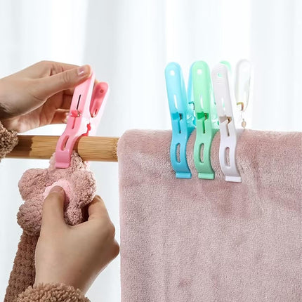 Towel Clips for Beach Chair 10 Pcs, 4.5 in, Color Plastic Lounge Chair Towel Clip, Pool Towel Clips to Prevent Towel Blowing Away, for Family use.