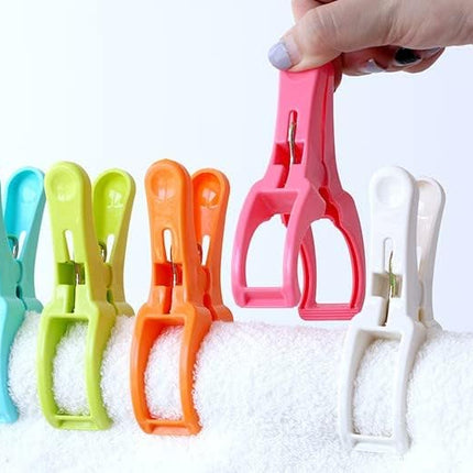 Towel Clips for Beach Chair 10 Pcs, 4.5 in, Color Plastic Lounge Chair Towel Clip, Pool Towel Clips to Prevent Towel Blowing Away, for Family use.