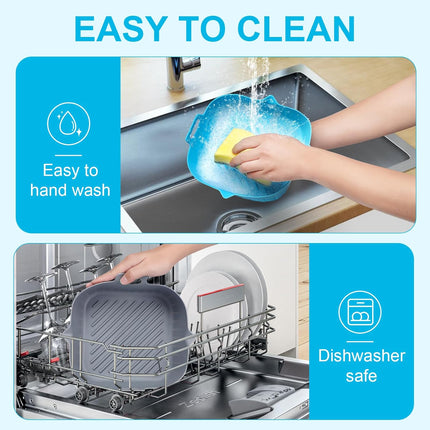 Air Fryer Liner Square 2 Pack 8.6 Inch Silicone Airfryer Liners 4-7 QT Reusable Air Fryer Silicone Liners Pot Oven Liner Baking Tray, Air Fryer Basket Silicone Mat Bowl Air Fryer Accessories Kitchen.
