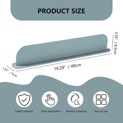 Sink Splash Guard, Safe Silicone Sink Splash Guard, Non-Slip Sink Water Splash Guard with Suction Cup Base, Reusable Sink Splash Guard Behind Faucet for Kitchen Sink, Sink Water Splash Guard.