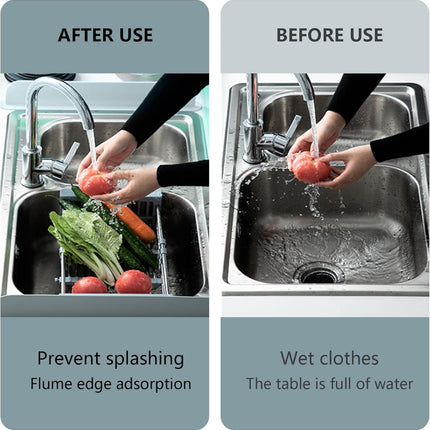 Sink Splash Guard, Safe Silicone Sink Splash Guard, Non-Slip Sink Water Splash Guard with Suction Cup Base, Reusable Sink Splash Guard Behind Faucet for Kitchen Sink, Sink Water Splash Guard.