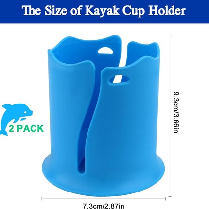 Paddle Board Cup Holder, 2PCS Universal Kayak Drink Holder Multifunctional Anti-Toppling Paddleboard Cup Holder Surfboard Water Bottle Holder for Outdoor Fishing Boat Kayak Accessories.