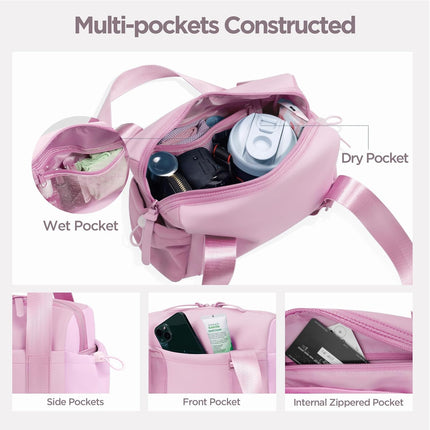 Mini Gym Bag for Women Girls Small Gym Tote Bag with Wet Compartment Waterproof Travel Duffle Bag Cute Workout Sport Bag.