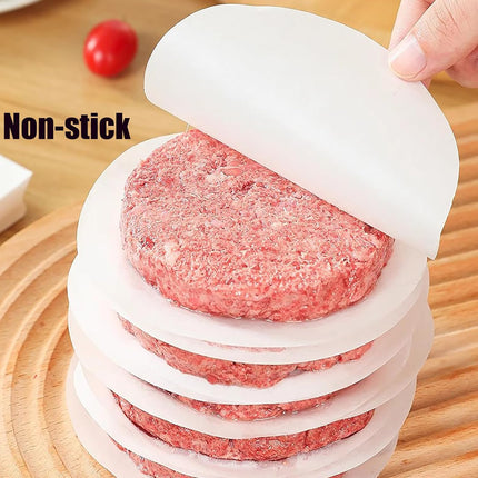 1500pcs Hamburger Patty Paper, 4.5IN Non-Stick Wax Papers, Round Parchment Paper, Food-Grade Burger Sheets for Patty Separating, Freezing, BBQ, Ground Beef and Turkey.