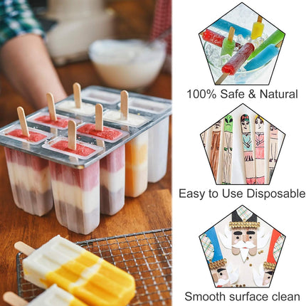 240 Pcs Natural Wood Craft Sticks, Popsicle Sticks, Lolly Sticks for Crafts 4.5 Inch, Ideal for Homeschool Arts and Crafts, Waxing Supplies, Classroom Art Supplies.