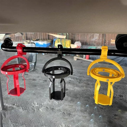 Gyroscopic Cup Holder, Self-Leveling Cup Holder for Motorcycles, Anti-Spill Drink Holder Auto, Balancing Beverage Holder Heavy, Djustable Clip on Hanging Cup Holder for Trucks, Boats, Bicycles(Black).