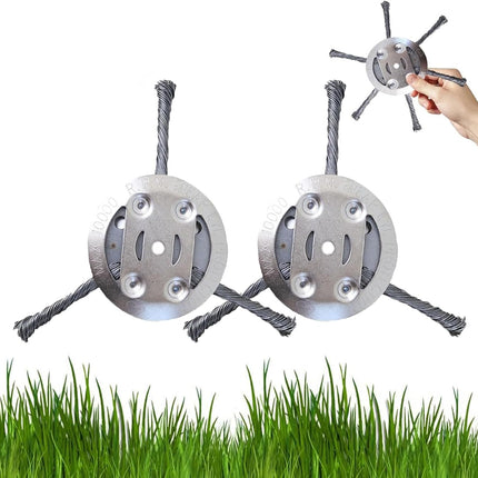 Universal Steel Wire Weedeater Head, Universal Wire Trimmer Head, Steel Wire Trimmer Head, Universals Steels Wires Grass Trimmer Heads, for Weed Eater, Grass Removal Tool (1, 3 Blades).