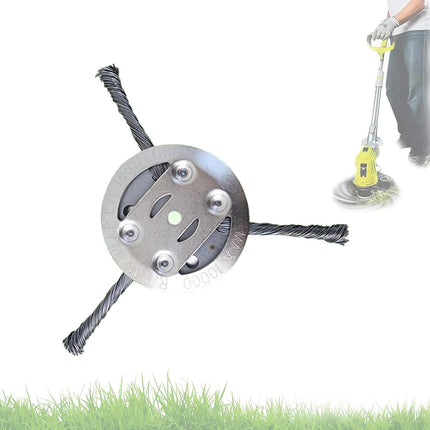 Universal Wire Weed Eater Head,Steel Wire Wheel Grass Trimmer,Steel Wire Weed Eater Head,Rotary Cutter Trimmer Head for String Trimmers, Gardening Lawnmower, Moss & Rust Removal (3 Knives).