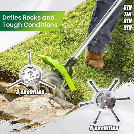Universal Wire Weed Eater Head,Steel Wire Wheel Grass Trimmer,Steel Wire Weed Eater Head,Rotary Cutter Trimmer Head for String Trimmers, Gardening Lawnmower, Moss & Rust Removal (3 Knives).
