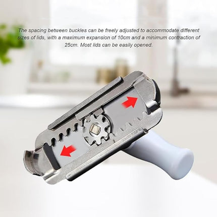 Effortless Arthritis Jar Opener, Easy Open Adjustable Grip Jar Opener, Jar Opener for Weak Hands, 2024 New Jar Opener Bottle Opener, for Seniors Easy Open Lid Opener (Green+White).