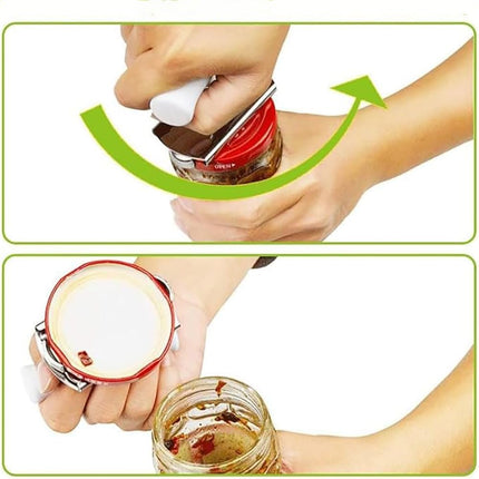 Effortless Arthritis Jar Opener, Easy Open Adjustable Grip Jar Opener, Jar Opener for Weak Hands, 2024 New Jar Opener Bottle Opener, for Seniors Easy Open Lid Opener (Green+White).