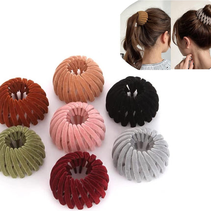 7PCS Birds Nest Hair Clip Holder and Lazy Plate Hairpin for Thin Hair.