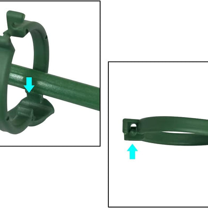 12 Inch Plant Support Stakes, with Adjustable Retaining Ring Green Plant Sticks Support Stakes for Indoor and Outdoor Plants,Flowers,Climbing(10Pcs).