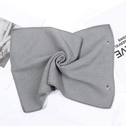 Golf Towel,2 PackPremium Microfiber Fabric Waffle Pattern Towels,Heavy Duty Carabiner Clip (2 Pcs,2 Colors).
