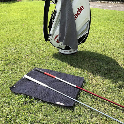 Golf Towel,2 PackPremium Microfiber Fabric Waffle Pattern Towels,Heavy Duty Carabiner Clip (2 Pcs,2 Colors).