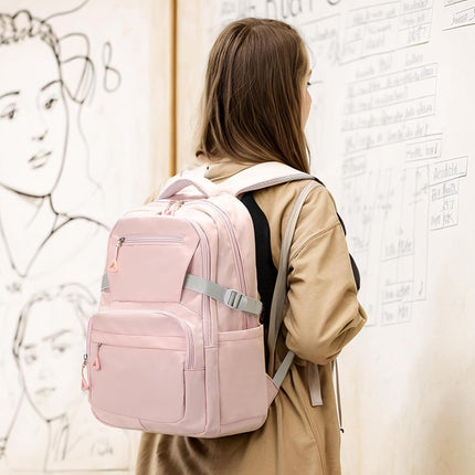Girls Backpack, Lightweight Aesthetic Bookbag with Anti-Theft Pocket, Laptop Backpack for College and Daily Use.