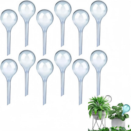 12 Pcs Plant Watering Globes, Automatic Watering Bulbs, Plastic Garden Watering Globes Device, Water Device Drip for Plant, Self-Watering System for Indoor Outdoor Garden (Lake Blue).