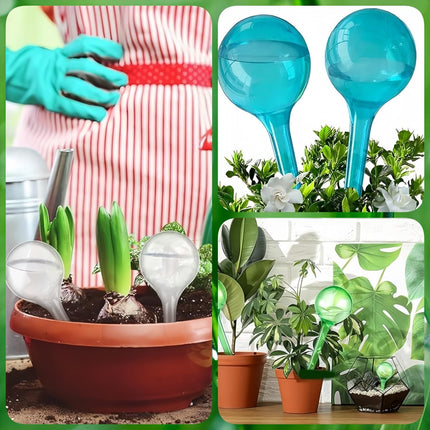 12 Pcs Plant Watering Globes, Automatic Watering Bulbs, Plastic Garden Watering Globes Device, Water Device Drip for Plant, Self-Watering System for Indoor Outdoor Garden (Lake Blue).