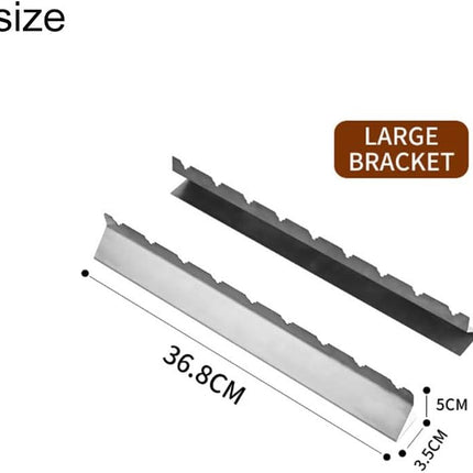 Stainless Steel Kebab Rack for BBQ Skewers, Shish Kabob Grilling Holder, 1 Pair.