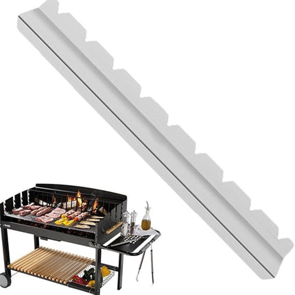 Stainless Steel Kebab Rack for BBQ Skewers, Shish Kabob Grilling Holder, 1 Pair.