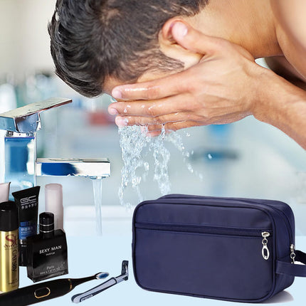 Toiletry Bag for Men,  Portable Travel Wash Bags, Water-Resistant Shaving Bag Gym Shower Bathroom Bag Dopp Kit Make Up Bag Toiletries Accessories Organizer (Black).
