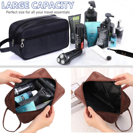 Toiletry Bag for Men,  Portable Travel Wash Bags, Water-Resistant Shaving Bag Gym Shower Bathroom Bag Dopp Kit Make Up Bag Toiletries Accessories Organizer (Black).
