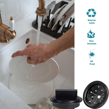 2 PCS/Set Garbage Disposal Splash Guards and Garbage Disposal Plug,Sink Baffle Drain Plugs Universal Rubber Garbage Disposal Splash Guard and Disposal Cover for Waste King in-Sink-Erator.