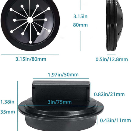 2 PCS/Set Garbage Disposal Splash Guards and Garbage Disposal Plug,Sink Baffle Drain Plugs Universal Rubber Garbage Disposal Splash Guard and Disposal Cover for Waste King in-Sink-Erator.