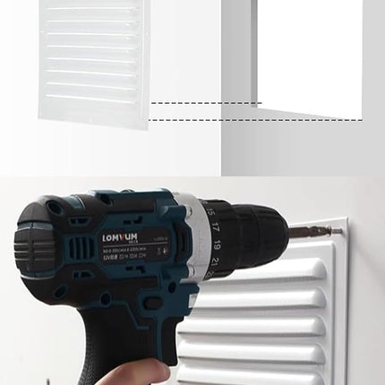 2pcs Attic Vent Soffit Vent Aluminum Wall Vent Metal Shed Vent Square Vent Louver Vent Grille with Built-in Insect Screen for Exterior Door House Attic Garage Ceiling (White 8" x 8"-2 Pack).