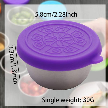 6Pcs Salad Dressing Container Sets,Reusable Salad Container Small Containers with Lids for Lunch Stainless Steel Condiment Cup Leakproof Dipping Sauce Cups 1.7 oz Small Containers for Picnic Travel.